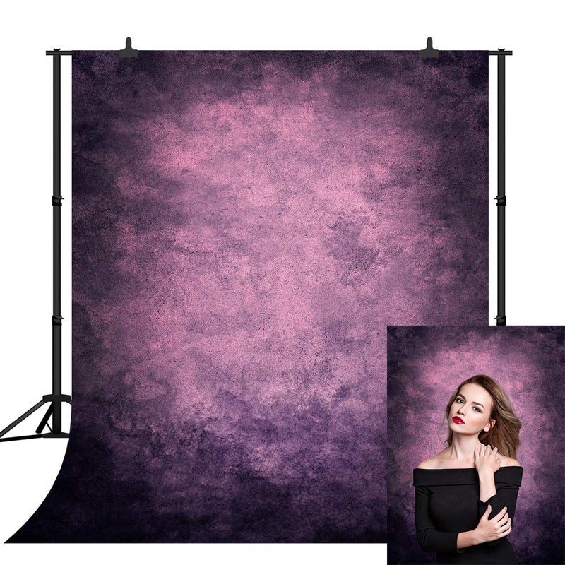 CapiSco 5X7FT Retro Abstract Purple Portrait Backdrop for Photography - Newborn Baby Child Adult Mannequin Background - Vinyl Photo Studio Backdrop SCO184A - Image 1